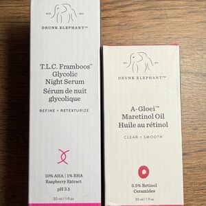 🆕 Drunk Elephant Glycolic Night Serum and Retinol Oil Duo